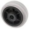LAG Grey, Black Rubber Trolley Wheel 80mm Diameter, 25mm Width, Load Capacity 55kg, Thermoplastic Hub 13104 G