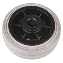 LAG Grey, Black Rubber Trolley Wheel 80mm Diameter, 25mm Width, Load Capacity 55kg, Thermoplastic Hub 13104 G