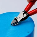 Knipex Diagonal Plastic Cutter, Bi-Metal Handle, Steel Jaw, 140mm Length, Maximum Cutting Capacity 2mm 72 01 140