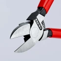 Knipex Diagonal Plastic Cutter, Bi-Metal Handle, Steel Jaw, 140mm Length, Maximum Cutting Capacity 2mm 72 01 140