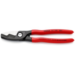 Knipex Twin Cutting Edge Cable Cutter Plastic Coated Grip 200mm 95 11 200