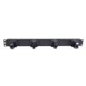 Molex CES Cable Organiser Cable Management Panel for Use with 19-Inch Rack, 1U Horizontal, 4 Rings 249-5573