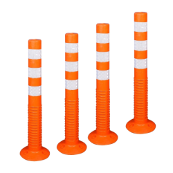 robustt-spring-post-750mm-orange-yellow-rpu-and-pvc-material-with-3-reflective-tapes-pack-of-4-58192