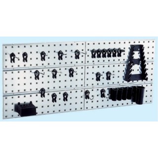 Raaco Steel, Polyamide, Polypropylene Wall Mount Tool Panel 1.56m Width 109659