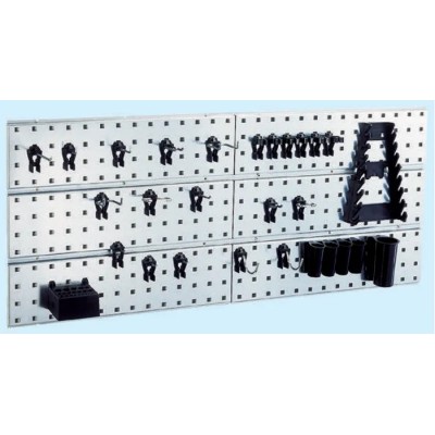 Raaco Steel, Polyamide, Polypropylene Wall Mount Tool Panel 1.56m Width 109659