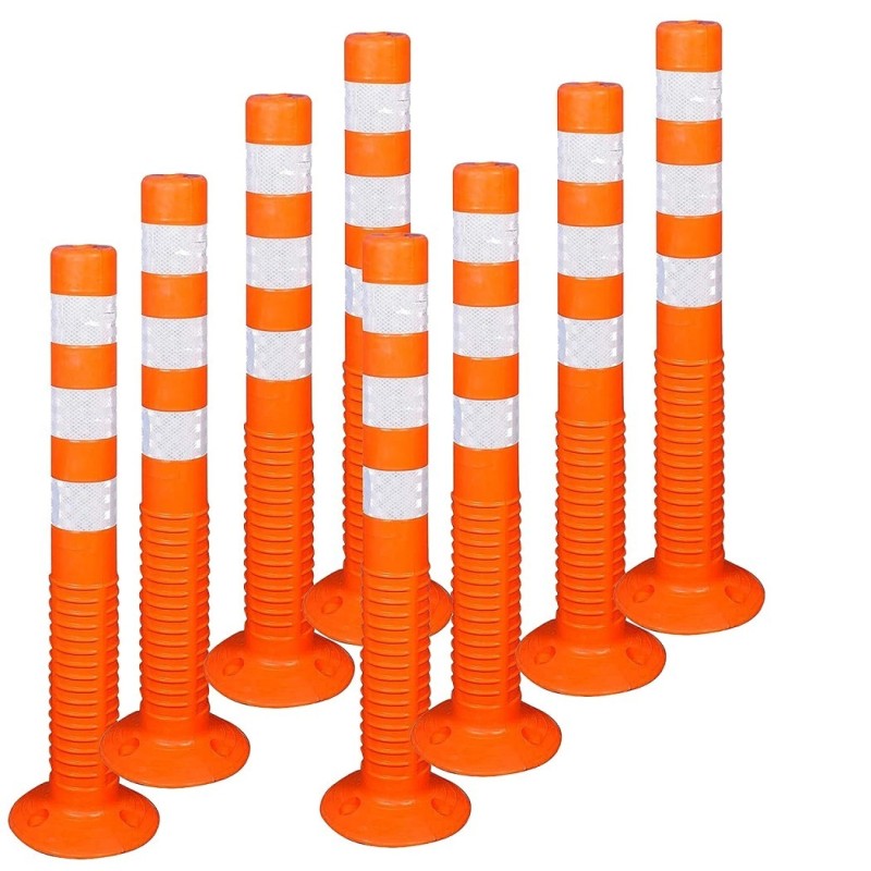 robustt-spring-post-750mm-orange-yellow-rpu-and-pvc-material-with-3-reflective-tapes-pack-of-8-58195