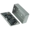 MK Electric 13A Grey 2 Gang Plug Socket Metalclad Plus Indoor Switched Type G British K2945 ALM