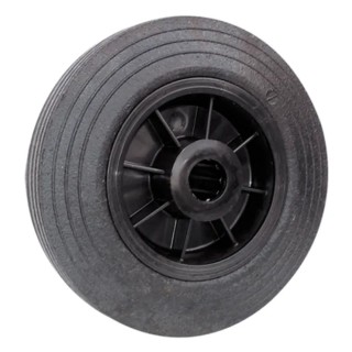 Guitel Hervieu Black Rubber Trolley Wheel 250 mm Diameter, 50 mm Width, 25 mm Bore Diameter, 250 kg Load Capacity 1820125