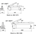 Enerpac Hydraulic Hand Pump with 655 cm³ Usable Oil Capacity, 20.6 mm Cylinder Stroke, 700 bar Maximum Pressure P39