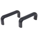 RS PRO Matt Black Plastic Arch Shape Handle 107 mm Length, 40.5 mm Height, 20 mm Width 456-551
