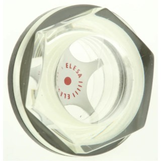 Elesa Liquid Level Indicator with Metric BSP Thread Connection, Polyamide Housing, Halogenated Nitrile Rubber Seal 13691