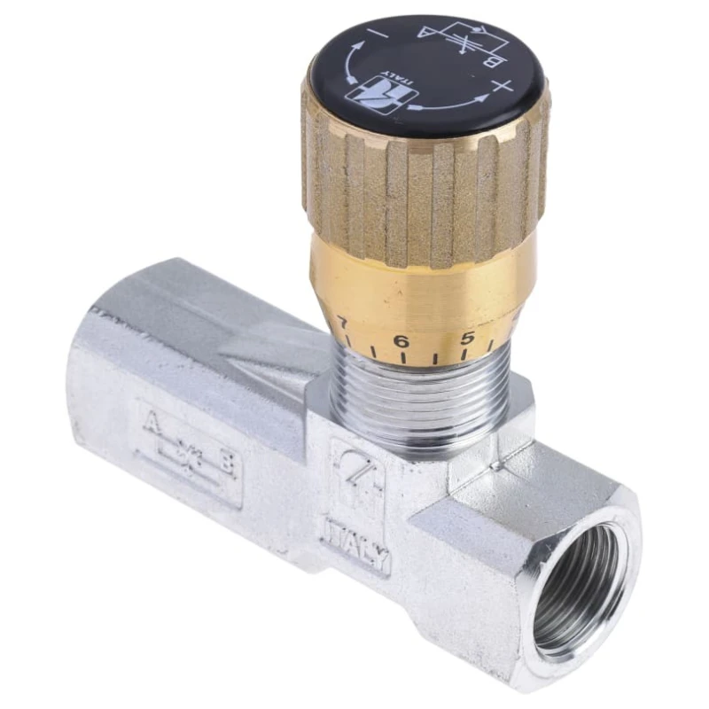 RS PRO In Line Mount Mounting Hydraulic Flow Control Valve, G Thread, 210 bar, 50 L/min 283-4035