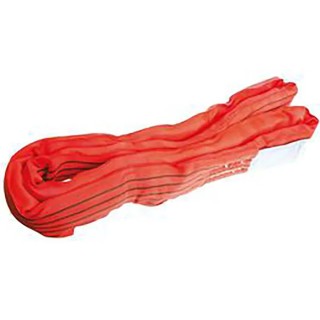 RS PRO 4 m Red Lifting Sling Round Type, 5 t Straight Pull Load, 4 t Safe Working Load Choke Hitch 124-4874