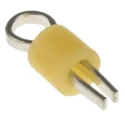 RS PRO Yellow Insulated Terminal Post Phosphor Bronze Body 1.32 mm Hole Diameter 262-2056