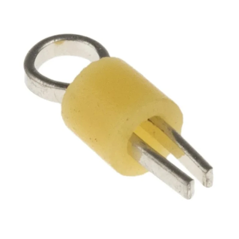 RS PRO Yellow Insulated Terminal Post Phosphor Bronze Body 1.32 mm Hole Diameter 262-2056