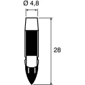 Marl White Indicator Lamp Single Chip 24V DC 4.9mm Diameter 3000mcd 209-997-22-38