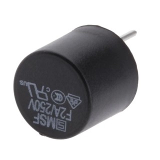 Schurter Non-Resettable Radial Fuse 2A 250V AC Fast Acting Thermoplastic Body 0034.6017