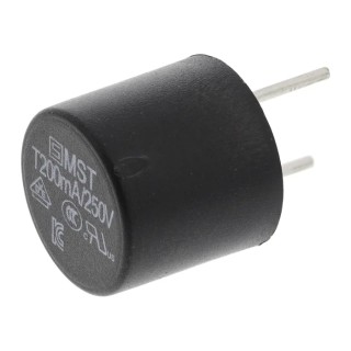Schurter Non-Resettable Fuse Radial Lead 200mA 250V AC Thermoplastic Body MST 250 Model 0034.6608