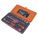 Bahco 16-Piece 1/4 in 6 Point Standard Socket Set Chrome Finish Alloy Steel Drive 1/4 in 6715MGS