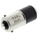 Marl White Indicator Lamp Single Chip, BA9 Base, 4.9 mm Diameter 215-997-23-38