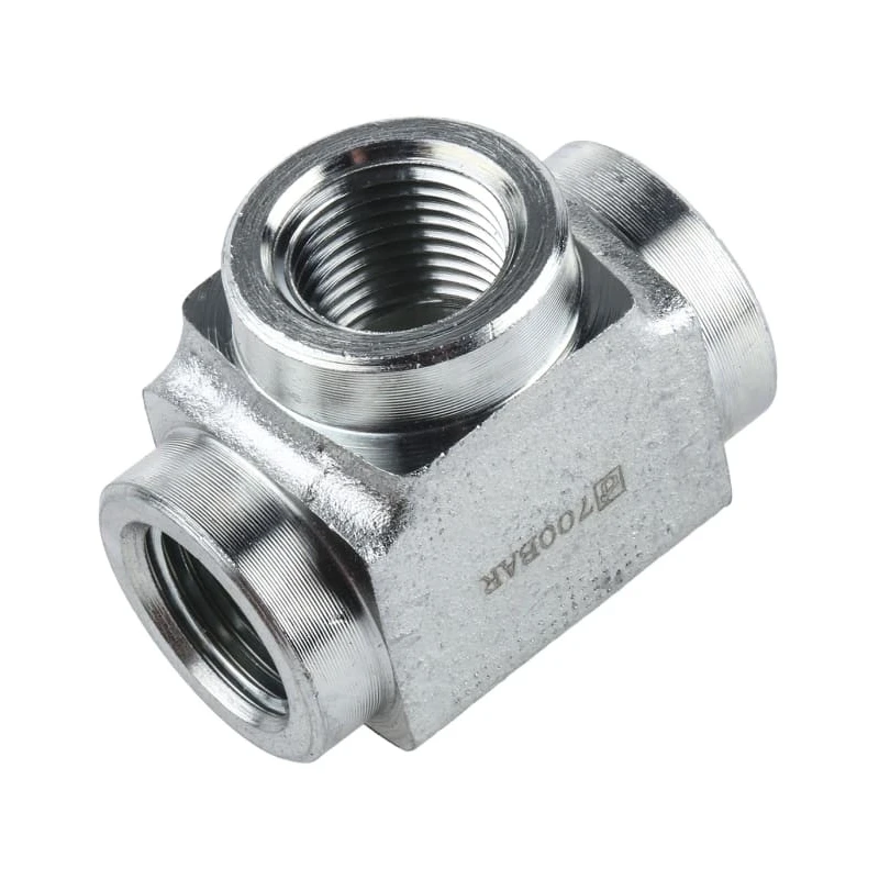 Enerpac High Pressure Female Tee Hydraulic Fitting 3/8in-18 NPTF Threads FZ1612