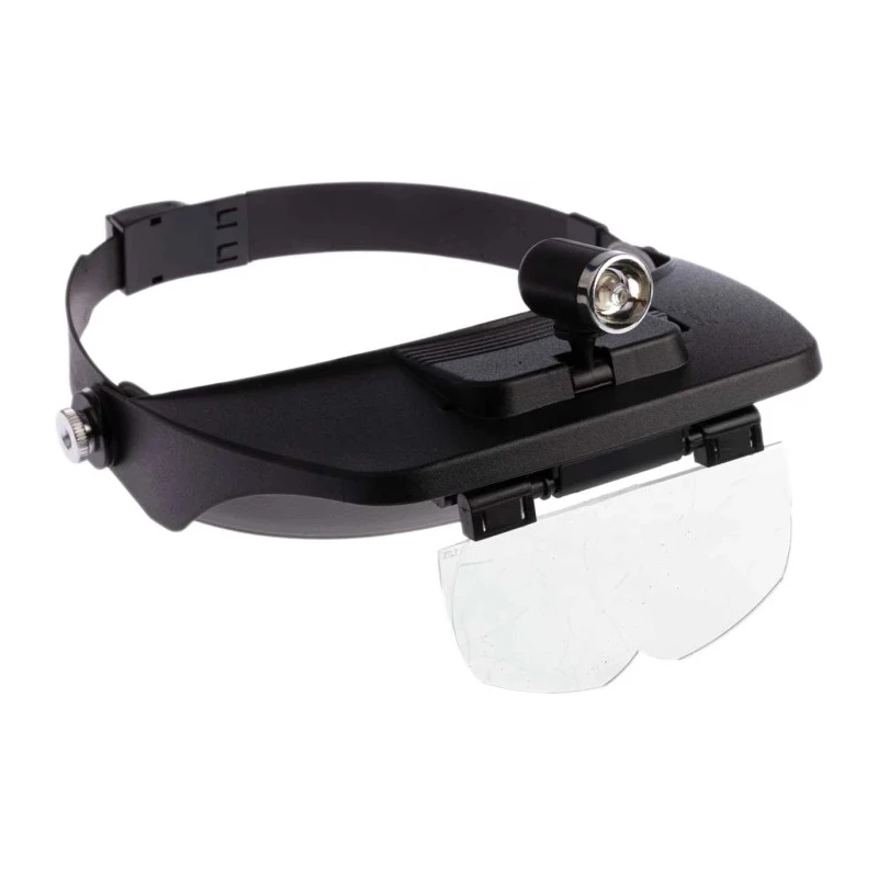 RS PRO Illuminated Magnifier, Magnifying Headband, Battery Operated LED with Four Lenses 1.2x to 3.5x Model 146-5483
