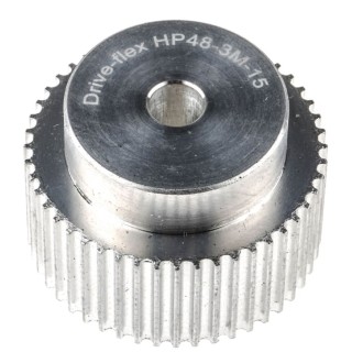 RS PRO Timing Belt Pulley Aluminium 15 mm Belt Width 3 mm Pitch, 48 Teeth P48-3M-15