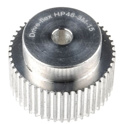 RS PRO Timing Belt Pulley Aluminium 15 mm Belt Width 3 mm Pitch, 48 Teeth P48-3M-15