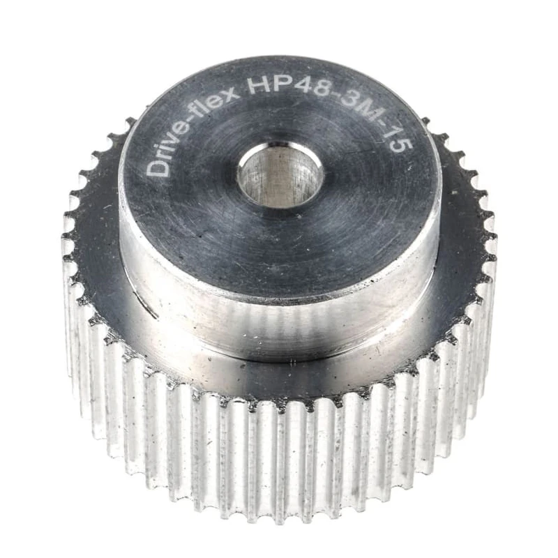 RS PRO Timing Belt Pulley Aluminium 15 mm Belt Width 3 mm Pitch, 48 Teeth P48-3M-15