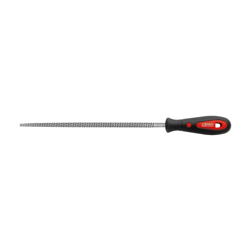 RS PRO Engineers File Round Shape 200 mm Length 8 mm Width High Carbon Steel with Ergonomic Soft Grip Handle 161-1499