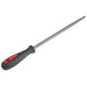 RS PRO Engineers File Round Shape 200 mm Length 8 mm Width High Carbon Steel with Ergonomic Soft Grip Handle 161-1499