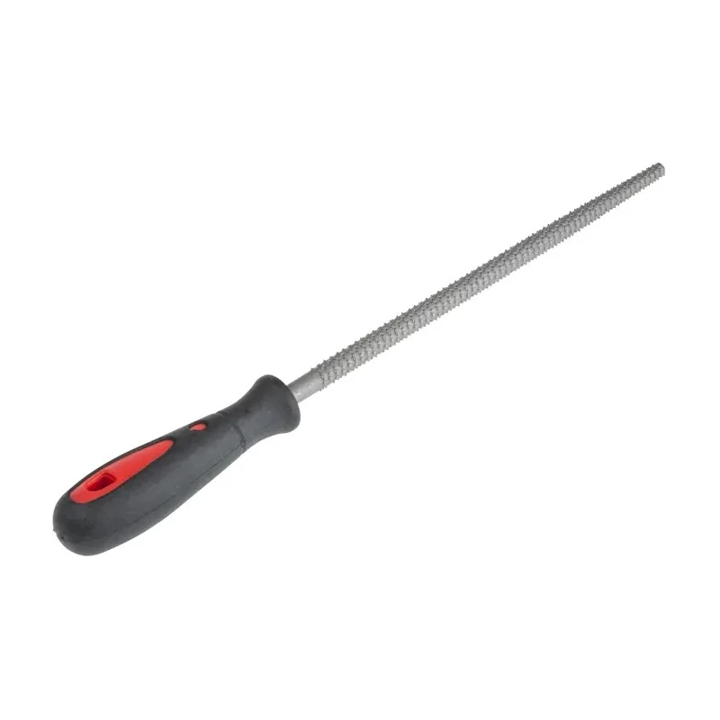 RS PRO Engineers File Round Shape 200 mm Length 8 mm Width High Carbon Steel with Ergonomic Soft Grip Handle 161-1499