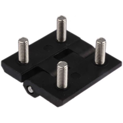 RS PRO Polycarbonate Butt Hinge with Fixed Stainless Steel Pin, Bolt-On Fixing, 40 mm x 40 mm x 5 mm 283-4091