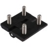 RS PRO Polycarbonate Butt Hinge with Fixed Stainless Steel Pin, Bolt-On Fixing, 40 mm x 40 mm x 5 mm 283-4091
