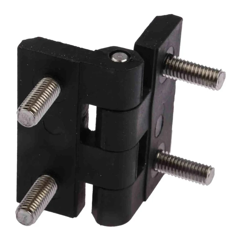 RS PRO Polycarbonate Butt Hinge with Fixed Stainless Steel Pin, Bolt-On Fixing, 40 mm x 40 mm x 5 mm 283-4091