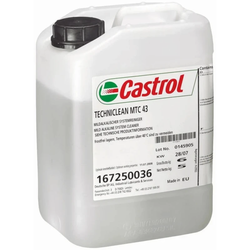 Castrol Techniclean MTC 43 Medium to Heavy Duty Machine Tool Cleaner Liquid 5 L Bottle 7950 4005