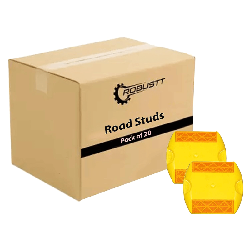 robustt-road-reflector-yellow-and-red-plastic-abs-road-stud-set-of-20-pieces-58211