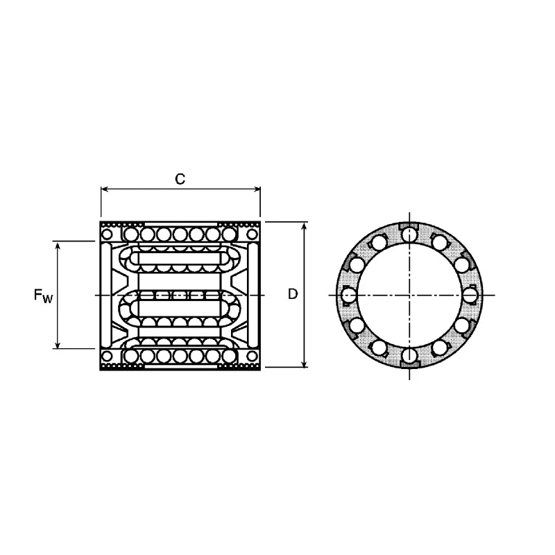 Ewellix Makers in Motion Linear Ball Bearing Sealed Steel 16 mm ID 24 mm OD 30 mm Length LBBR 16-2LS