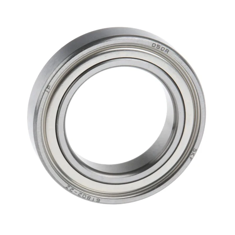 SKF Single Row Deep Groove Ball Bearing 15 mm ID, 24 mm OD, 5 mm Width, Shielded Cage Steel 61802-2Z