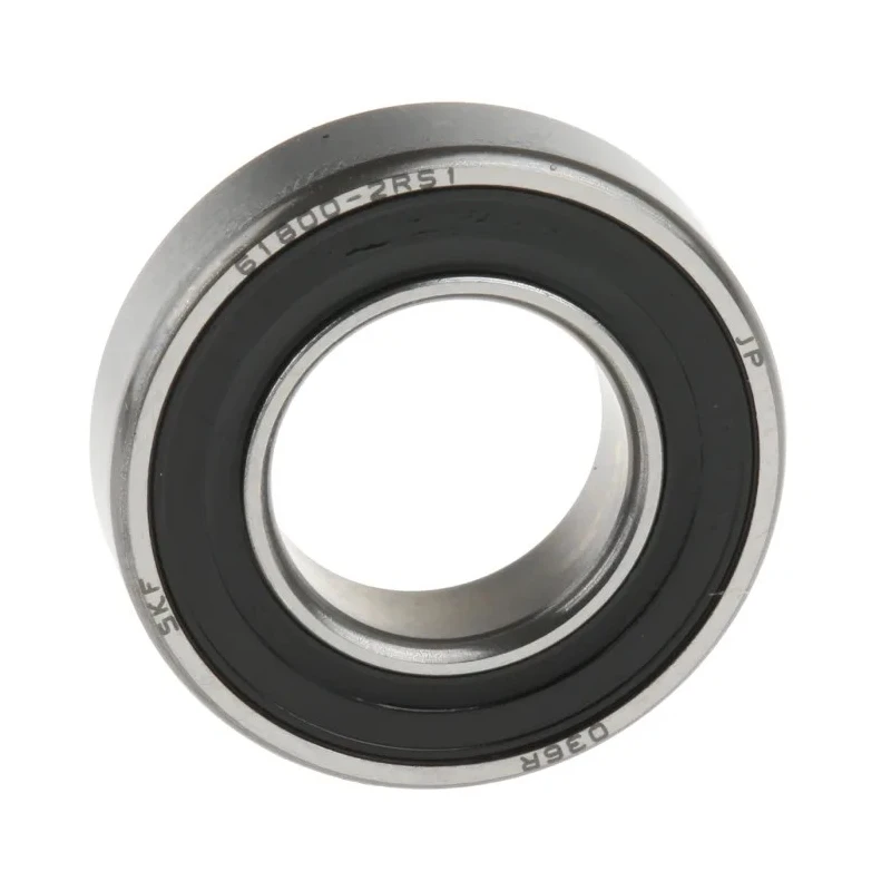 SKF Single Row Deep Groove Ball Bearing 10 mm ID, 19 mm OD, 5 mm Width, Sealed Sheet Metal Cage 61800-2RS1