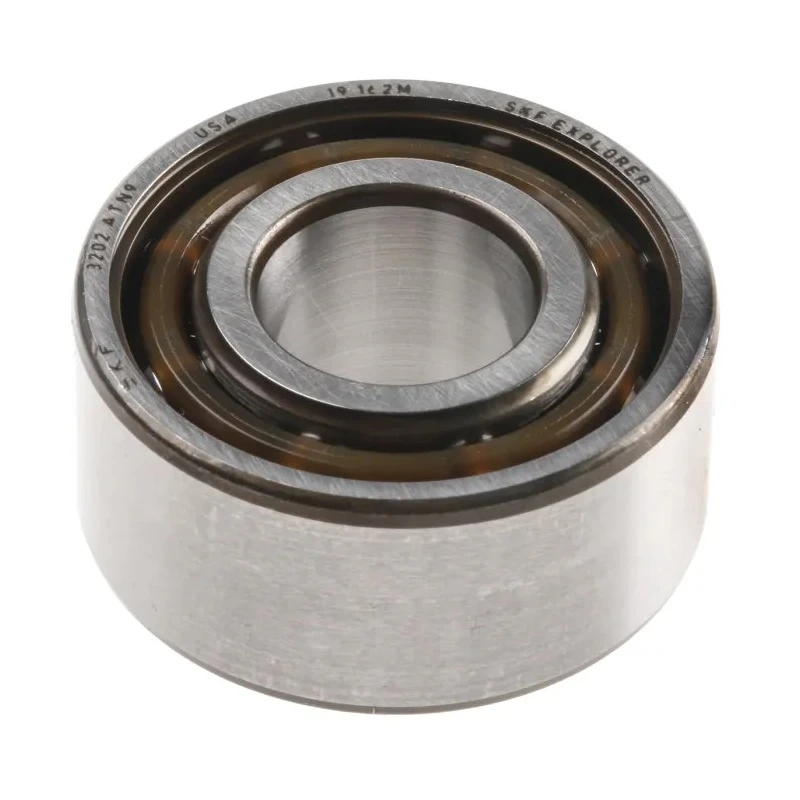 SKF Double Row Angular Contact Ball Bearing 15 mm ID, 35 mm OD, 15.9 mm Race Width, Non-Metallic Cage 3202A