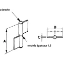 Pinet Stainless Steel Butt Hinge 60 mm x 40 mm x 1.5 mm 12-1-3769