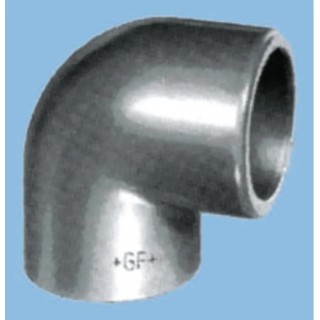 Georg Fischer Plastic Pipe Fitting 90° Elbow, Polyvinyl Chloride, 16 bar Pressure, Length 39mm 723100108