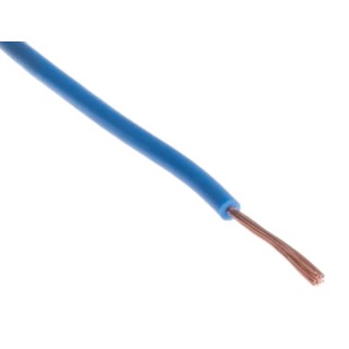 Staubli Blue Equipment Wire 27 AWG 26/0.07 mm Core Strands Copper Conductor 150V 100 m Length Model 285-7684