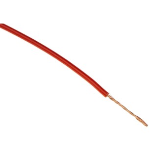 Staubli FlexiVolt Series Red Hook Up Wire 20 AWG 129/0.07 mm Core Strands 100 m Polyvinyl Chloride 285-7836