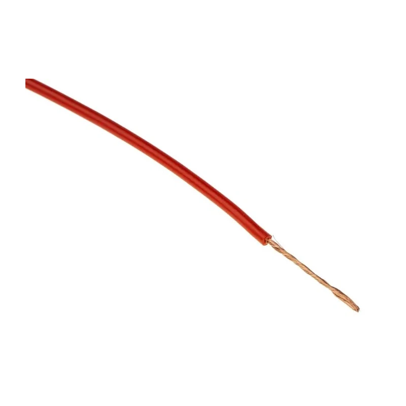 Staubli FlexiVolt Series Red Hook Up Wire 20 AWG 129/0.07 mm Core Strands 100 m Polyvinyl Chloride 285-7836