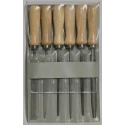 RS PRO Engineers File Set 100 mm, Second Cut, Chrome Steel, 6 Pieces VLQ 5450-4