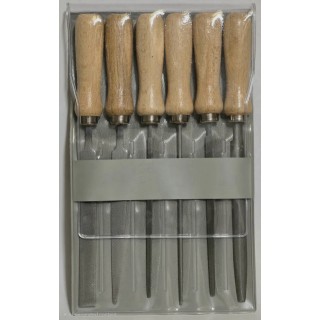 RS PRO Engineers File Set 100 mm, Second Cut, Chrome Steel, 6 Pieces VLQ 5450-4