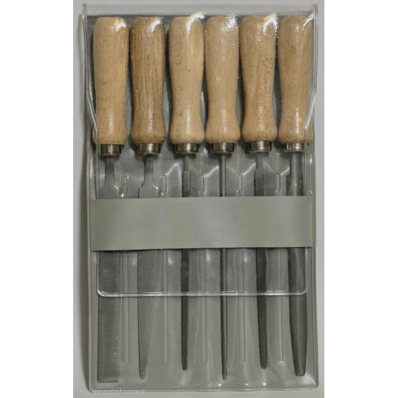 RS PRO Engineers File Set 100 mm, Second Cut, Chrome Steel, 6 Pieces VLQ 5450-4
