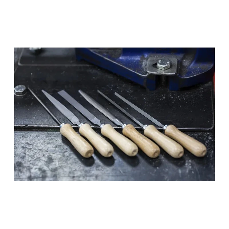 RS PRO Engineers File Set 100 mm, Second Cut, Chrome Steel, 6 Pieces VLQ 5450-4
